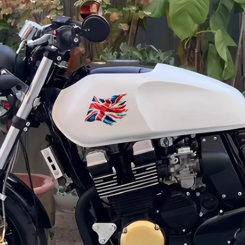 UK Flag British Union Jack Car Stickers, Waterproof Durable Vinyl Decals for Motorcycle Fuel Tank Auto Exterior Decor Gift