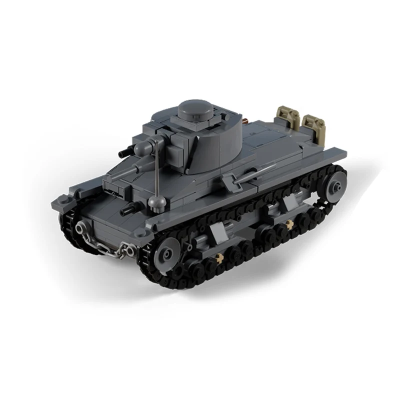 QWERT Panzer 35(t) Light Tank Model MOC Building Bricks War Equipment Modular Technology Gifts Holiday Assemble Children Toys