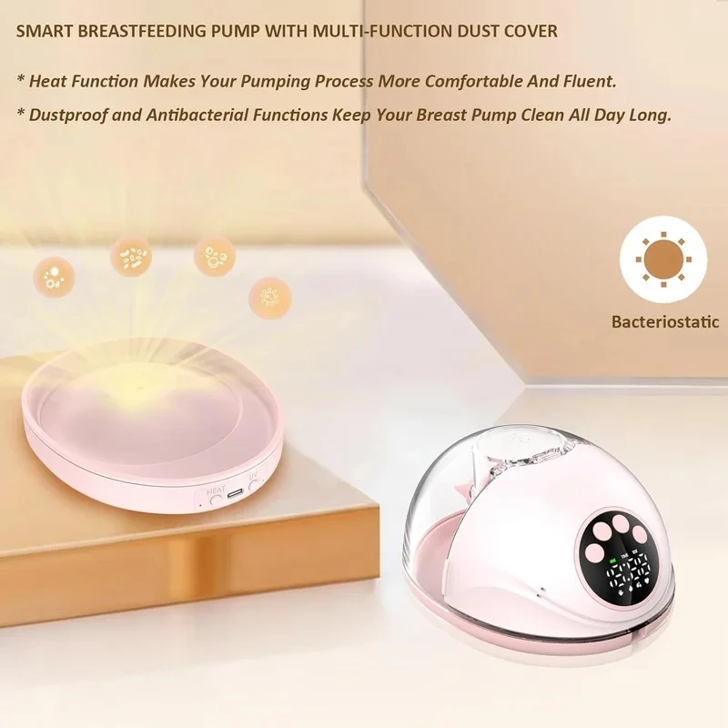 MY382 Hands Free Electric Wearable Breast Pump, Portable Automatic Breast Milk Extractor, Wireless Breastfeeding Pump