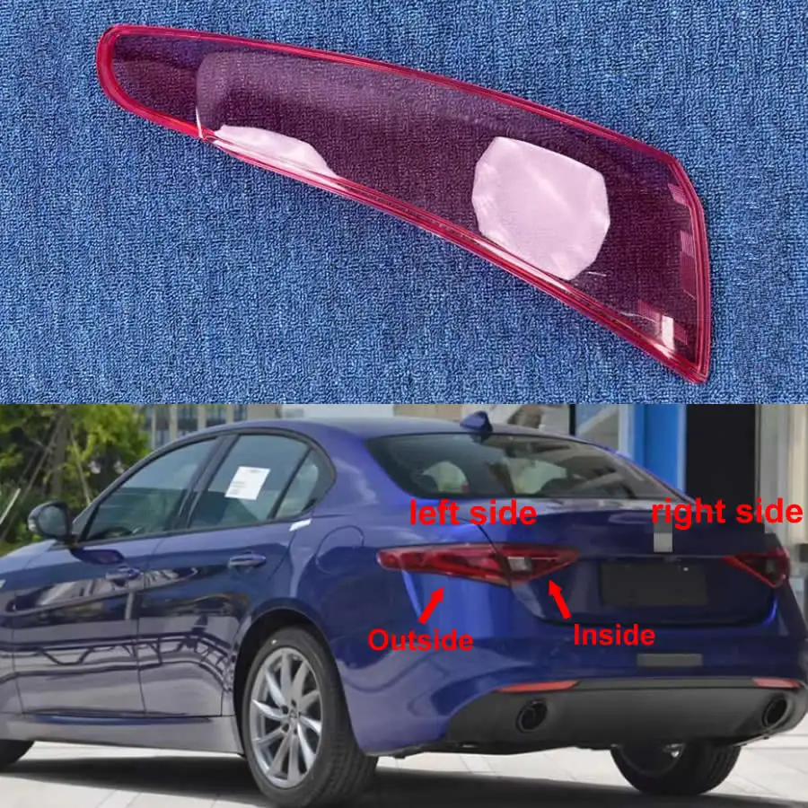 Für Alfa Romeo Giulia 2017 2018 2019-2022 Äußere Heckleuchtenabdeckung Bremslichtschale Ersatz für den Original-Lampenschirm
