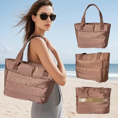 Imagen 2 del producto Bolso de mano para mujer, bolso de mamá impermeable de gran capacidad con múltiples compartimentos para viaje, trabajo, bolsa para ordenador portátil