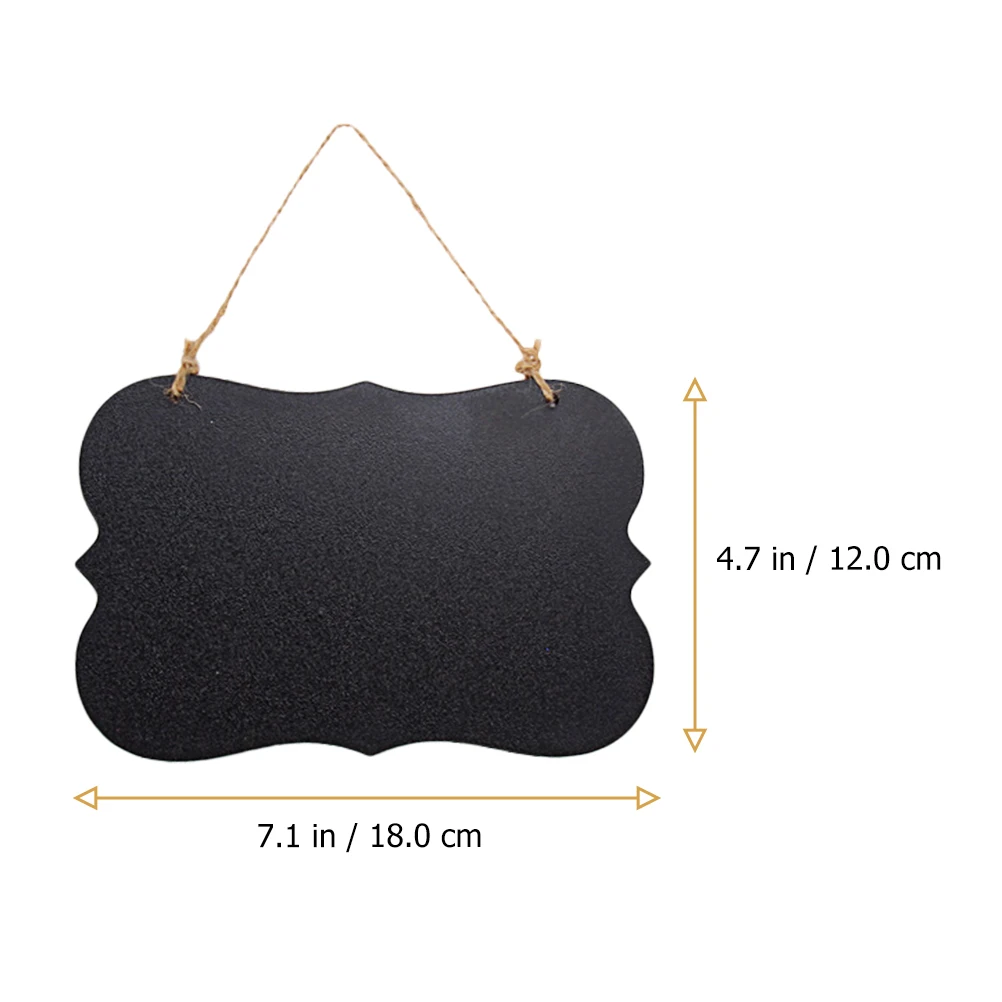 

4Pcs Message Blackboard Creative Wooden Double Sided Hanging Chalkboards for Wedding Home Kitchen Decoration Message Board