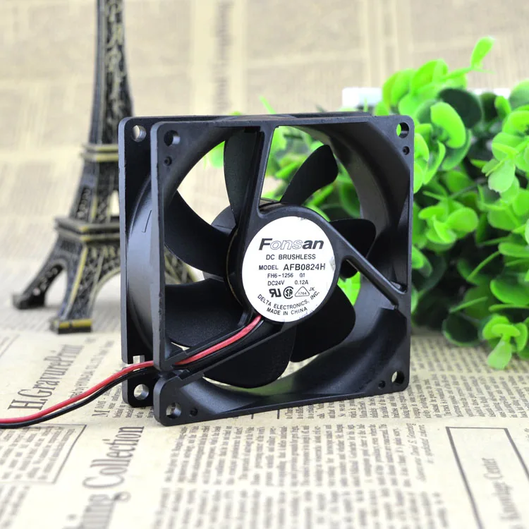 ORIGINAL FONSAN AFB0824H FH6-1256 24V 0.12A 8CM 2 FIOS VENTILADOR