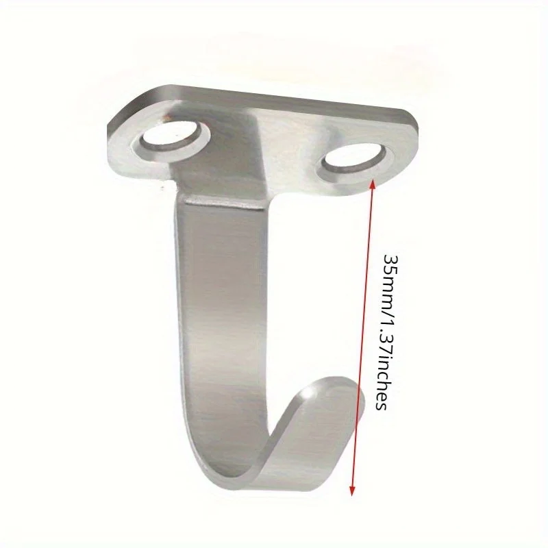 5PCS สแตนเลสสตีลติดทนนานตะขอเพดานสําหรับแขวนเครื่องประดับตะขอแขวนผ้า Easy Home ฮาร์ดแวร์