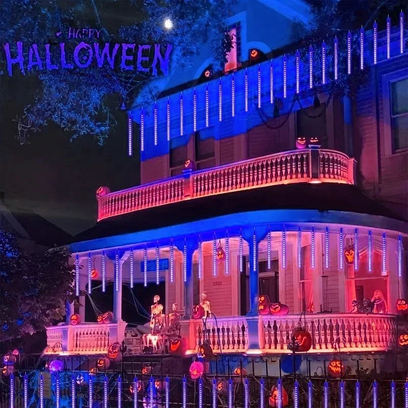 50cm/30cm Christmas 2025 Decorations 1/2/3/4 Set Meteor Shower Rain LED String Lights Decoration for Home Festoon Street Garland