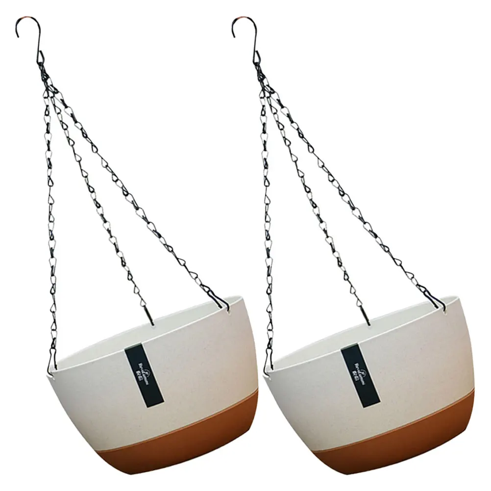 

Hanging Basket Flower Pot Small Baskets for Plants Planting Container Balcony Outdoor Garden Decor Plastic Planter Self Watering