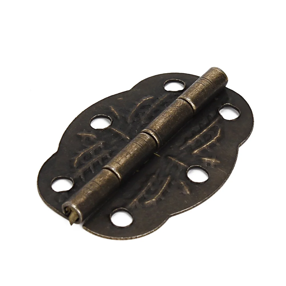 20 piezas Mini bisagras a tope Color bronce hierro duradero 30x21mm Ideal para joyería reparación almacenamiento gabinete bisagras puerta bisagra a tope