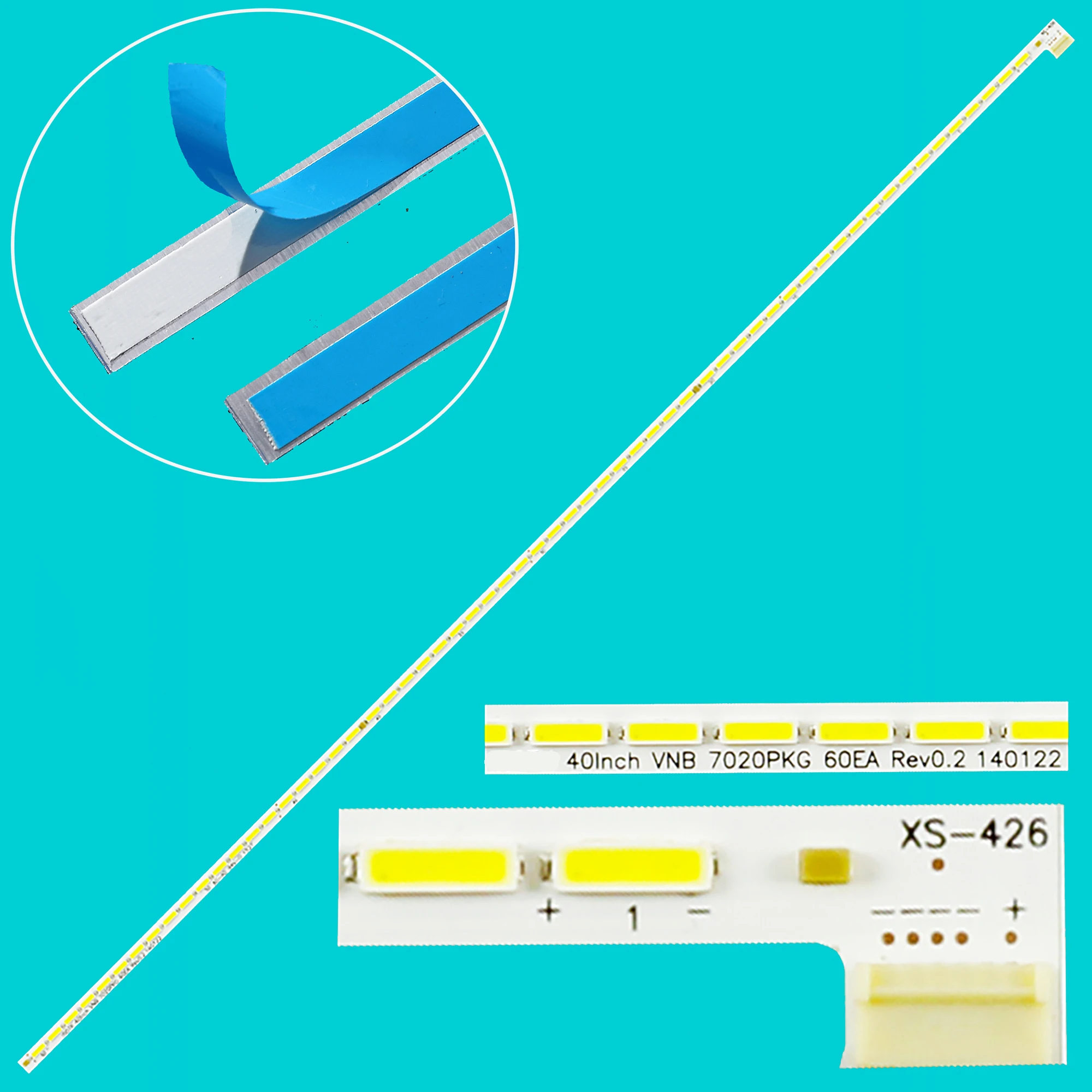 

LED Backlight Strip For 40inch TV VNB 7020PKG 60EA 40HE1511-B 40FA7100 VES400UNVS-3D-N01 VES400UNVS-2D-N05