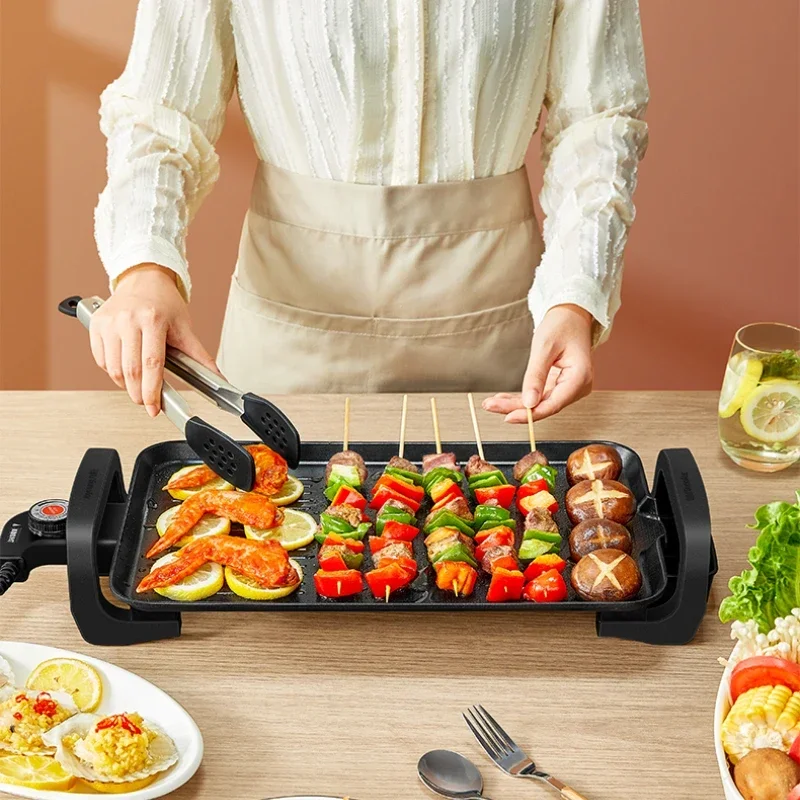 

Barbecue Plate Electric Baking Pan Indoor Light Smoke Non-Stick Electric Barbecue Grill Electric Roaster Pan Kebab Machine