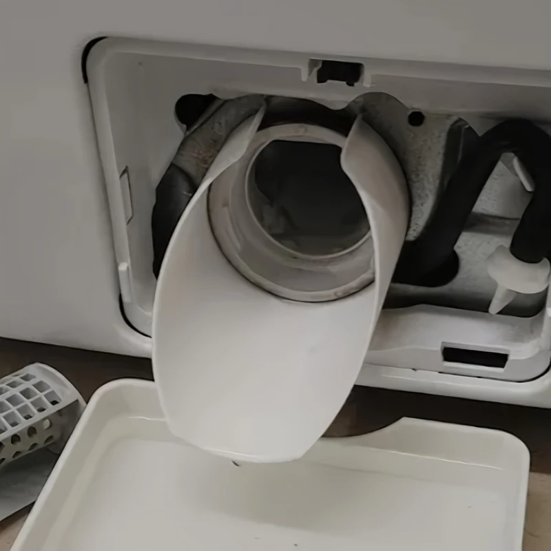 Rolling Washing Machine Emergency Drain Funnel, Anti-Overflow Drain Guide Nozzle, Filter Drain Hose Replacement Parts