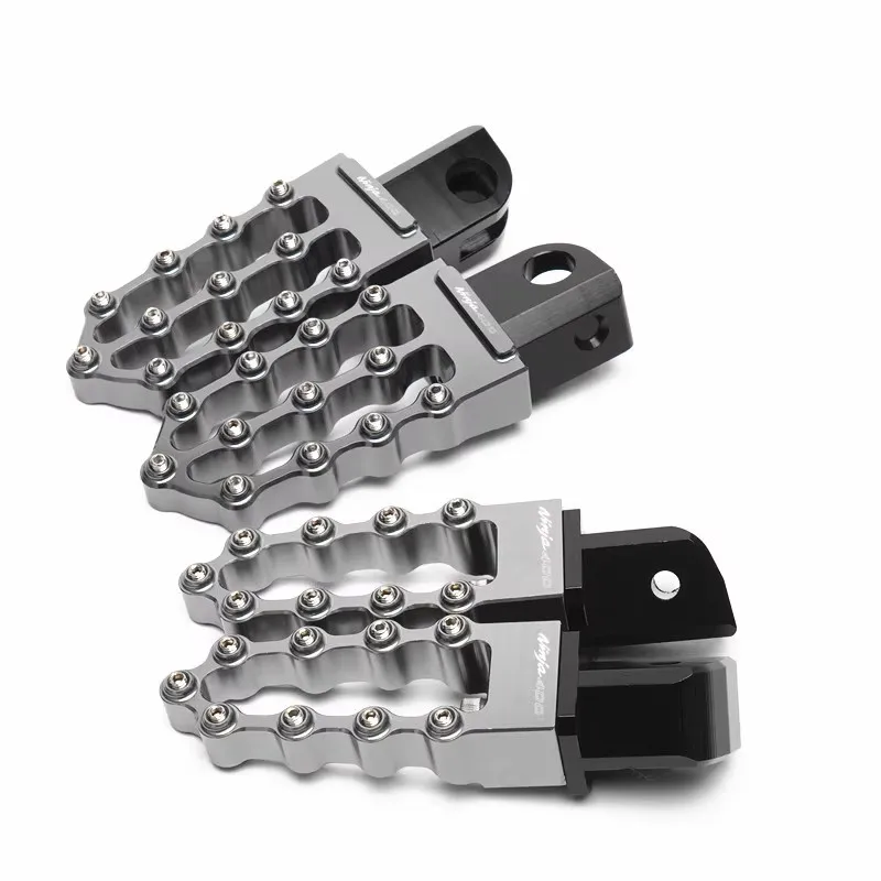 Modified Aluminum Alloy Non-Slip Front And Rear Footrests for Kawasaki Ninja400 Z400 18-24 Years Motorcycle Accessories