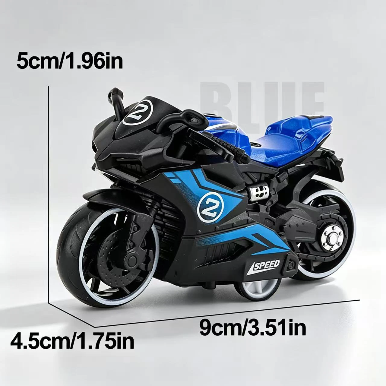 Cast Simulation Alloy Toy Motorcycle Pull-Back Drive Collectible Miniature Bike Model for Kids - view 5