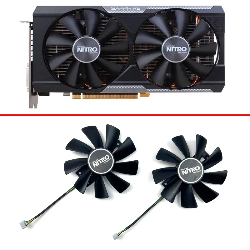 NEW Cooling Fan 100mm 4pin GAA8B2U For  Sapphire R9 380 380X 2G/4G D5 Graphics Card Replacement Fan