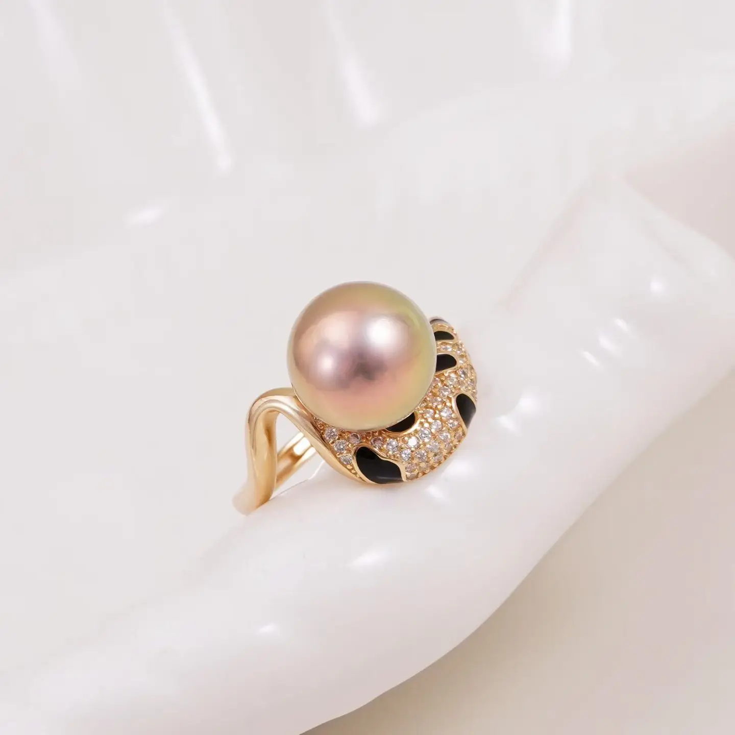 

S925 Sterling Silver Adjustable Finger Ring Mountings Base Setting Findings Jewelry Components for 10-11mm Pearls