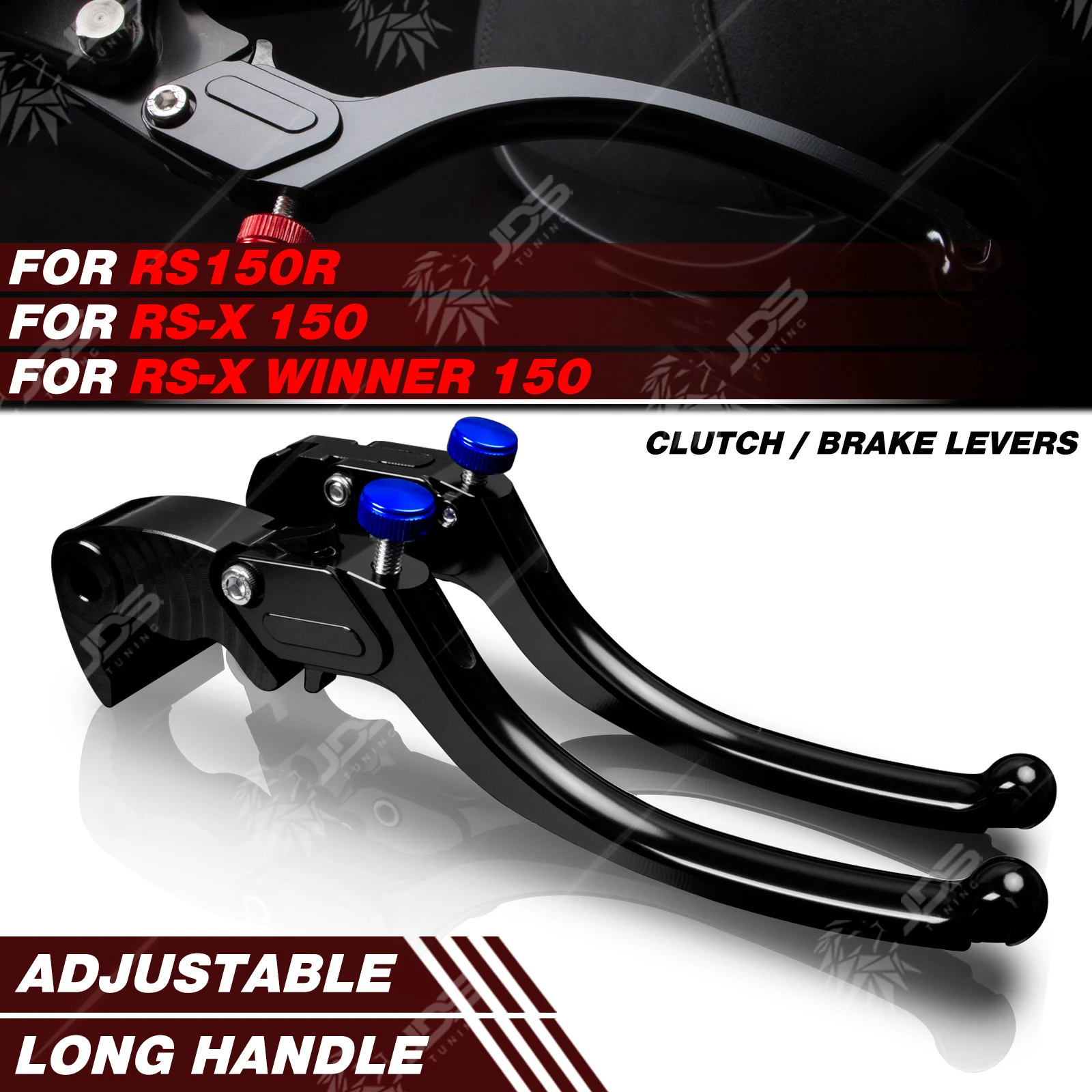 

JDSTUNING For Honda RS150R/RSX150/RSX WINNER 150 Stepless Clutch Lever Brake Lever Set Long Handle Levers Motorcycle Accessories