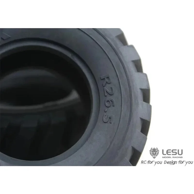 1 par de neumáticos de goma LESU de 45MM de altura de 110Mm para Control remoto, cargador hidráulico 1:15, accesorios para coche RC