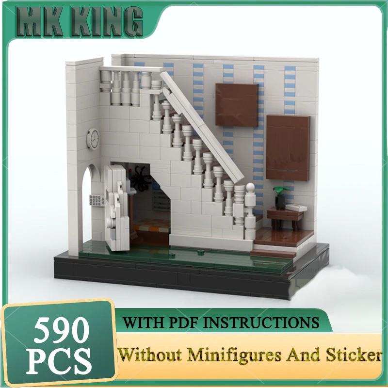 

Movie Model Moc Building Block The Cupboard Under the Stairs Modular Building Technology Brick DIY Assembly Toy Holiday Gift