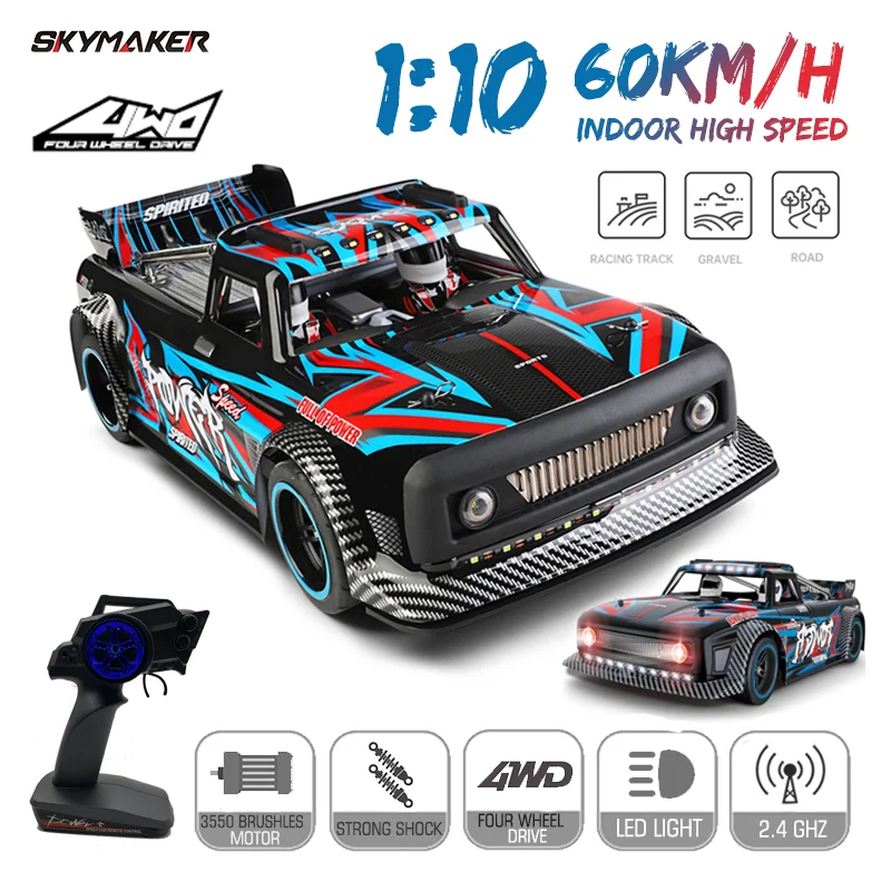 WLtoys 104072 RC Car 1/10 4x4 Off Road Remote Control High Speed 60Km/H with Brushless Motor Drift Racing RC Toy Car for Adults