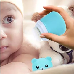 Material Safety Powder Puff Box Bottle Cute PP Not Easily Deformed Body Talcum Holders Baby Container Jar