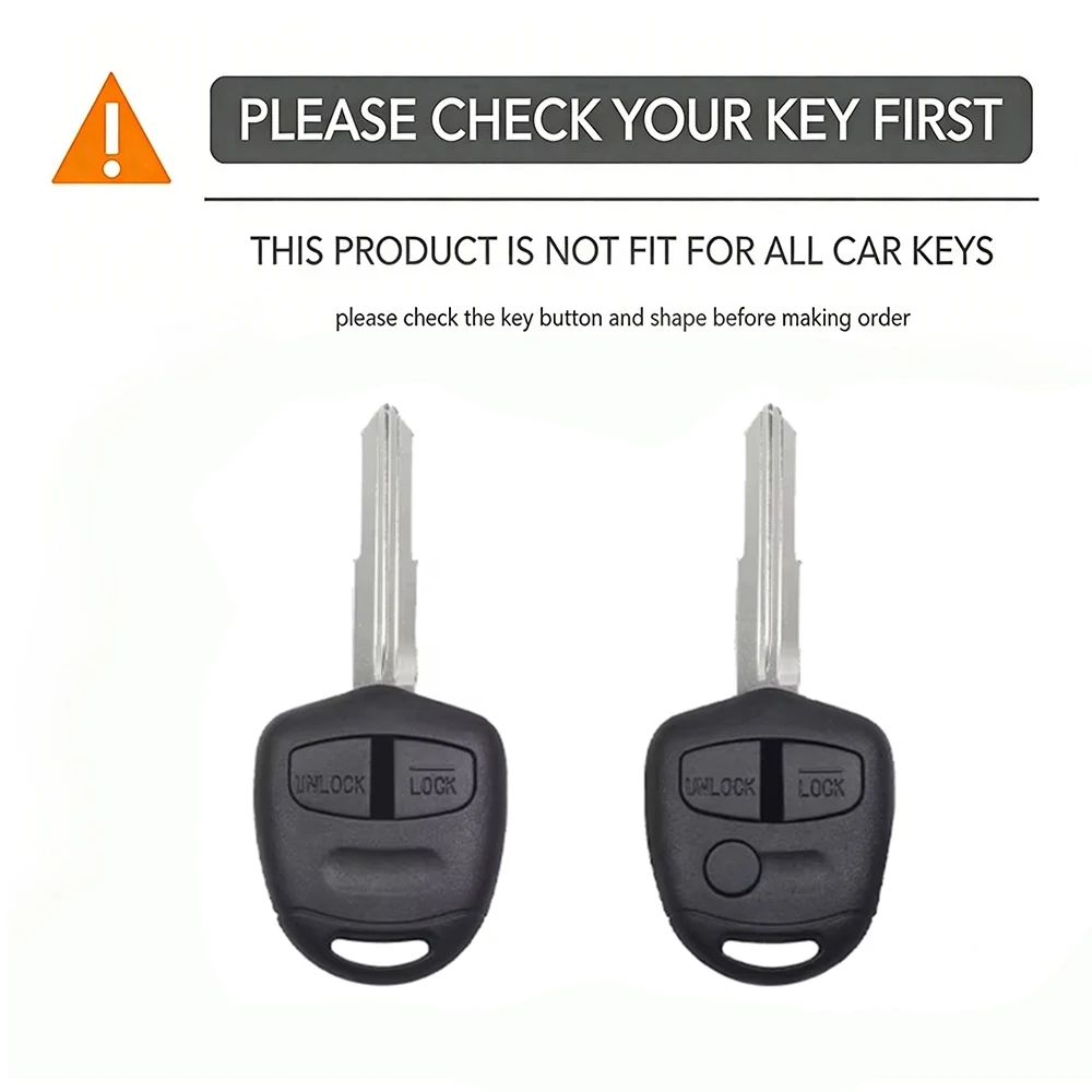 2/3 Button Silicone Key Case for Mitsubishi Lancer EX Evolution Grandis Outlander Triton Pajero ASX Car Remote Key Shell