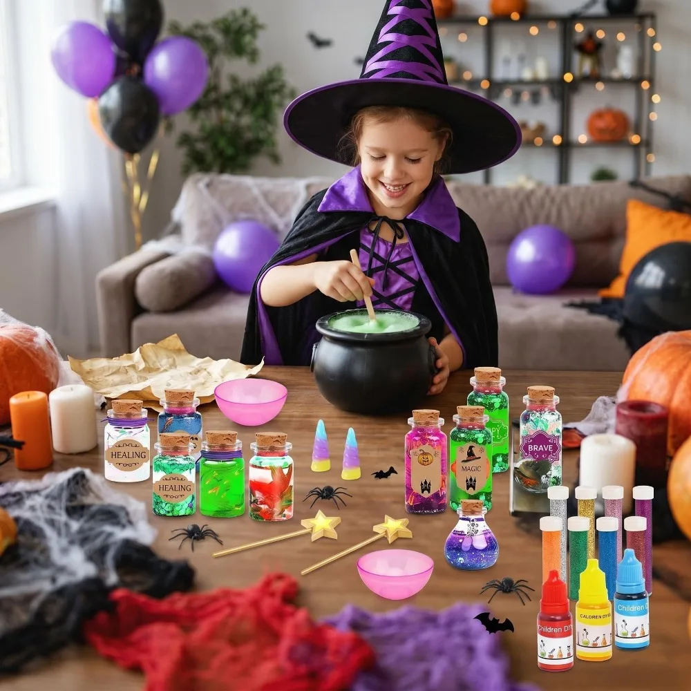 Witch Magical Potion Kit DIY Color Changing Freezing Potion Science Experiment Game Handmade Craft Toy for Children