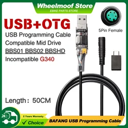 USB Programming Cable for BAFANG BBS Series Mid Drive Motor Kit - FREE TYPE-C OTG Adapter Support Android Mobile SPEEED APP