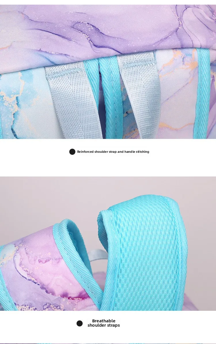 Kochou Shinobu Print School Backpack Set with Lunch Bag Pencil Case for Girls Kids Student Bookbag