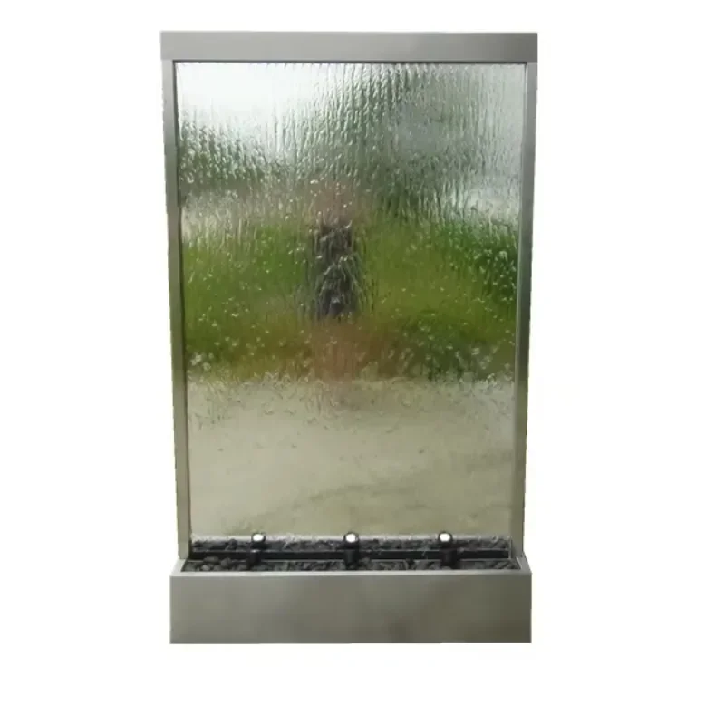 

Home Decoration Mirror Panel Floor-to-ceiling Waterfall Fountain Light Emitting Diode