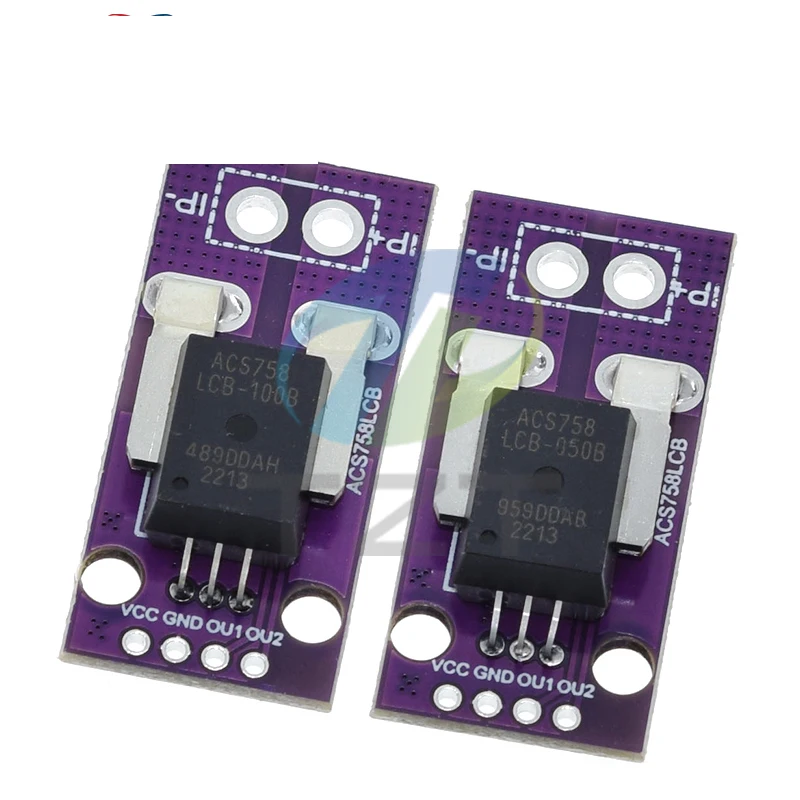 50A 100A Hall Current Sensor Module Linear Analog AC DC 3.3V-5V ACS758 ACS758LCB-050B 100B-PFF-T For Arduino RC Model Connector