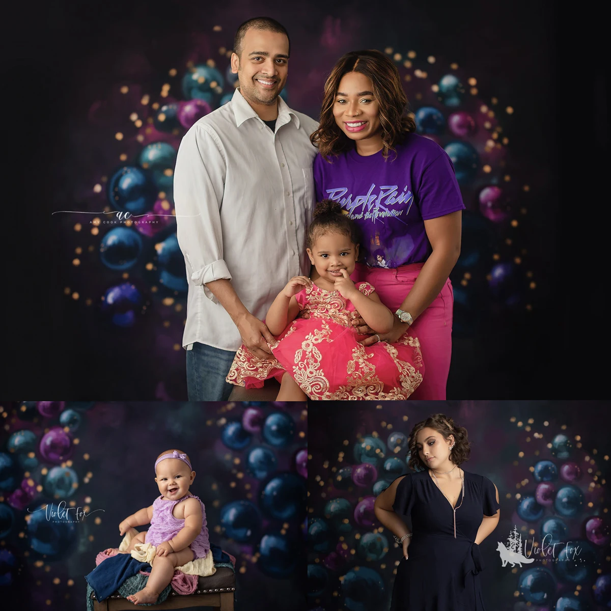 

Christmas Spirit Colored Ball Backdrops Kids Family Photography Props Adult Pregnant Photocall Decors Art Background