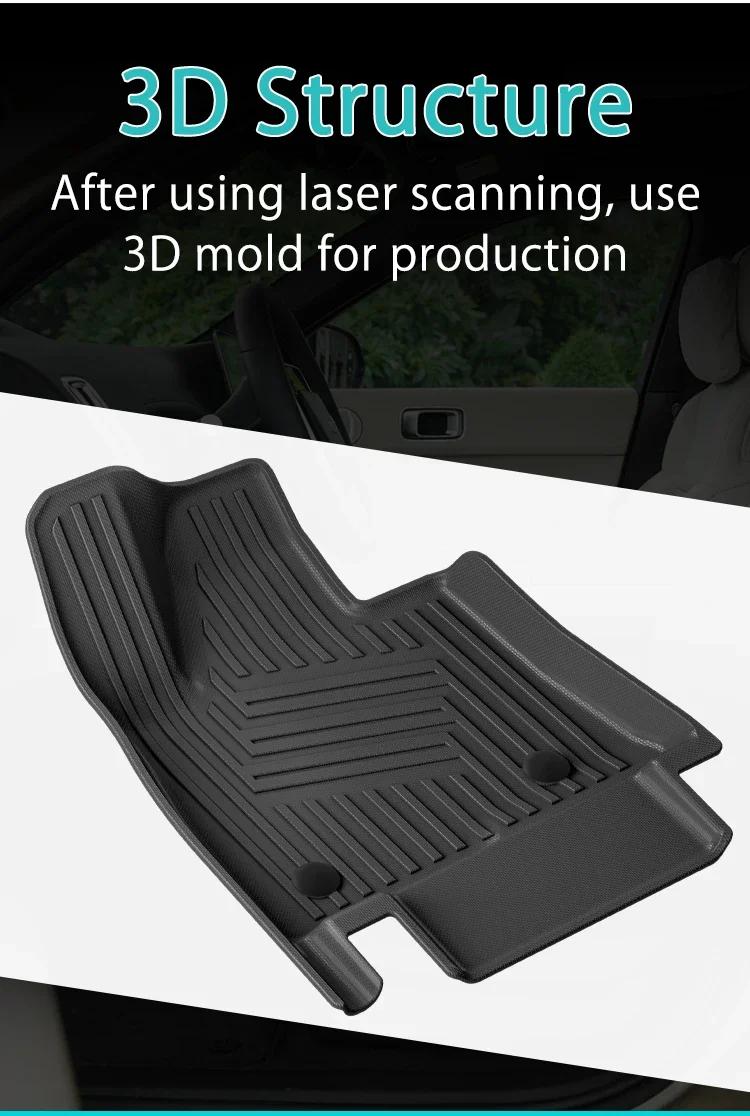 For ZEEKR X 4 seats 2023-2024 Car Trunk Mat TPE Foot Mats All Weather Anti-Slip Rear Trunk Pad Cargo Liner Anti Dirty Pads