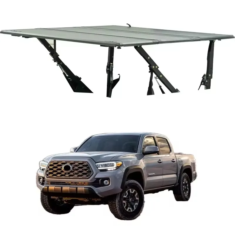 

Accessories Truck Tonneau Folding Cover Hard Lift-up Tri-fold Bed Cover for Accesorios Para Tundra 2023