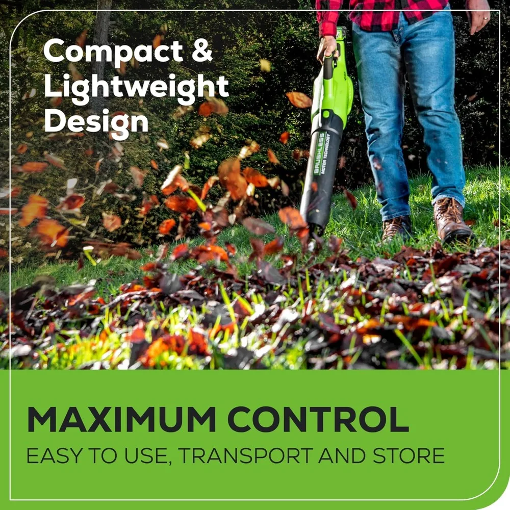 منفاخ أوراق شجر محوري بدون فرش لاسلكي 40 فولت، أدوات متوافقة مع 130 ميلا في الساعة / 550 CFM / 75+، بطارية 4.0 أمبير وشاحن متضمن #6