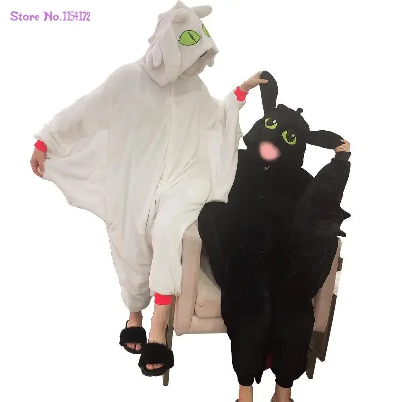 Dinosauro Kigurumi Oneises Pajam Anime Night evil Costume Cosplay senza denti tuta pigiama divertente drago animale carnevale drago