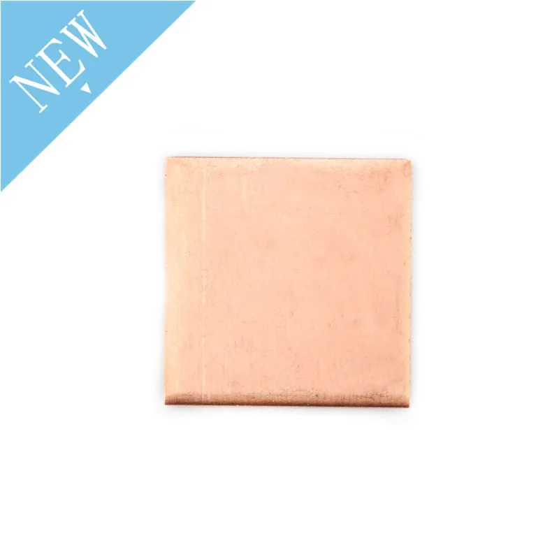 Almohadillas térmicas de cobre para ordenador portátil, 15mm x 15mm, 0,3mm, 0,5mm, 0,8mm, 1mm, 1,2mm, 1,5mm, disipador térmico de espesor, Chipset IC, GPU, CPU, 10 unidades