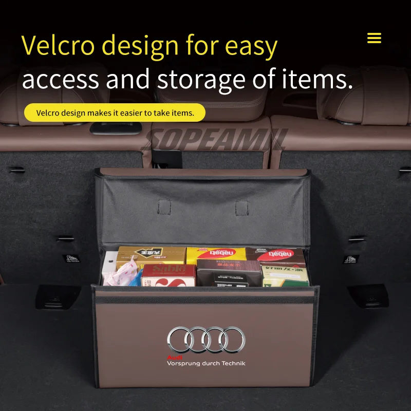 Caixa de armazenamento do tronco do carro dobrável estiva saco de arrumação para audi a1 a3 a4 a5 a6 a7 a8 q3 q4 q5 q7 q8 rs3 rs4 rs5 rs6 s3 s4 s5 s6 tt