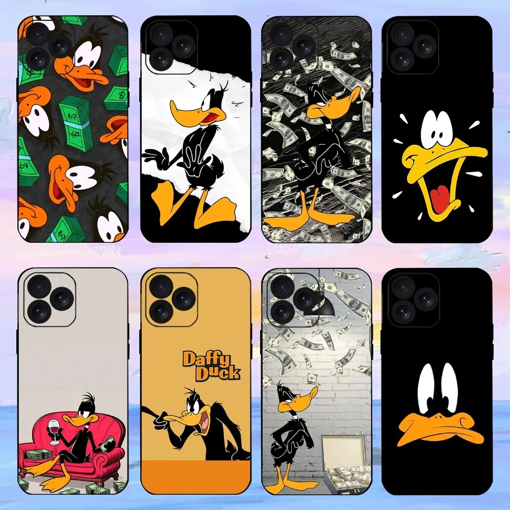 Etui na telefon Cartoon Daffy Duck do iPhone\'a 15, 14, 13, 12, 11, 8, Mini Xr Xs X Xsmax Pro Max Plus Shell