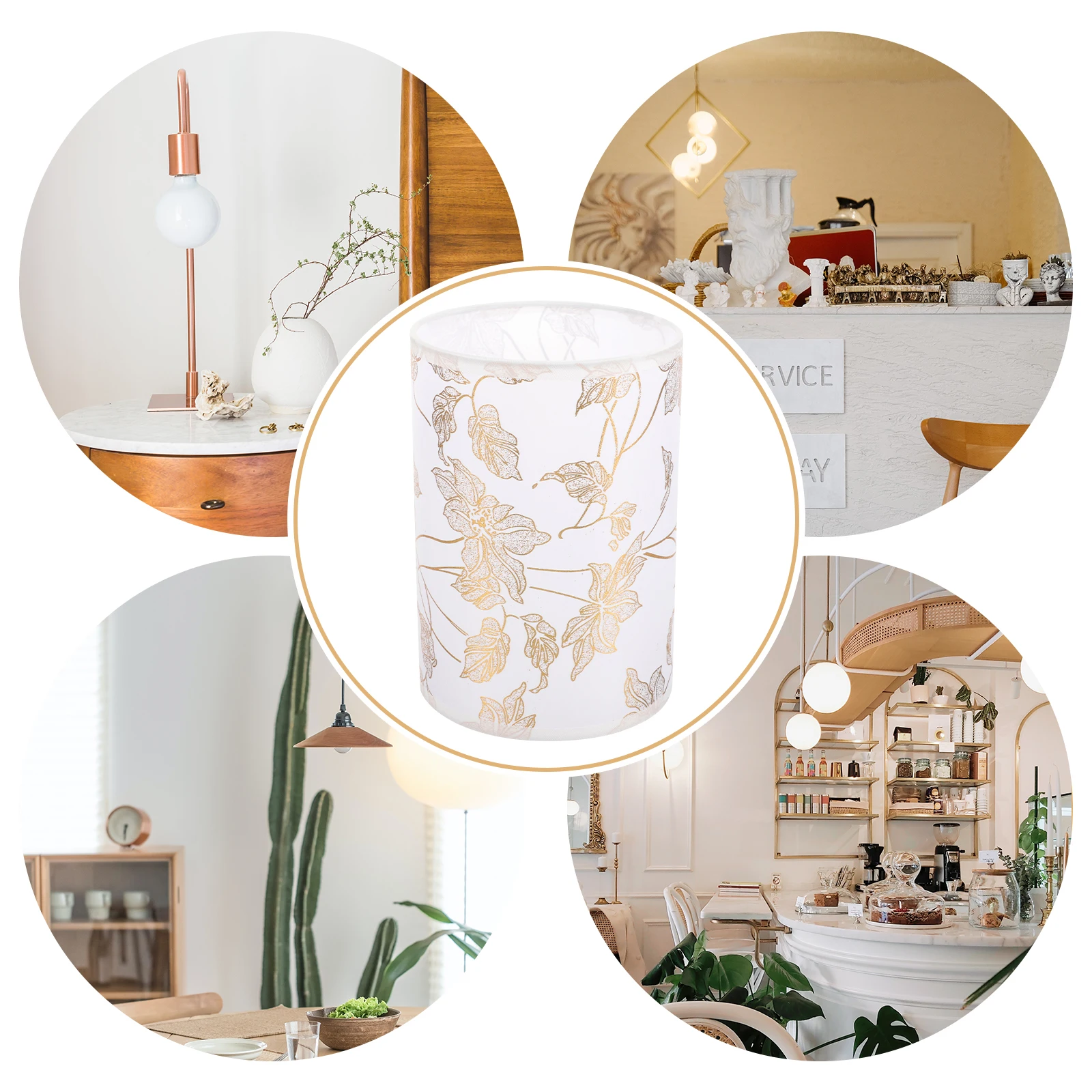 

Linen Lamp Shade Table Light Cover Drum Lampshades for Floor Bedside Replacement Modern Cloth Shades ElegantFlower Stylish Home