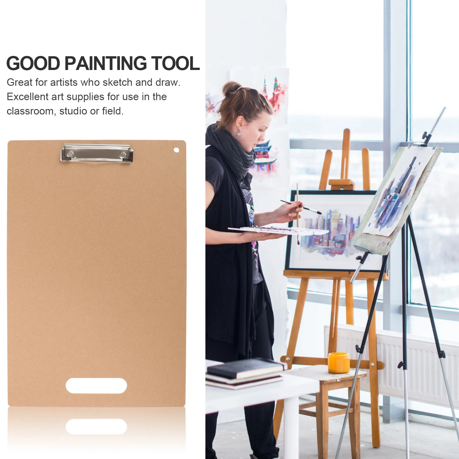 

8K Sketching Board Compact Art Board for Drawing Writing Sturdy Smooth Surface Portable Design Perfect for Students Artists Home