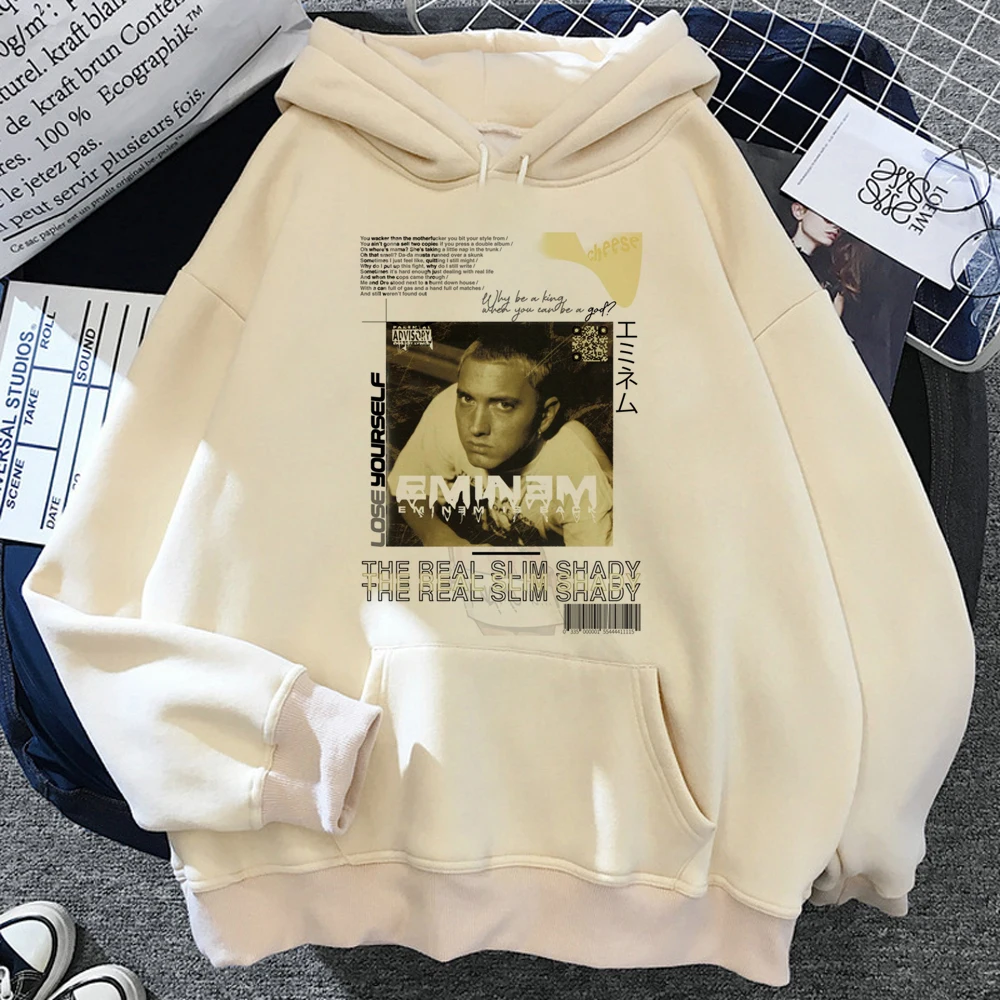 Eminem hoodies women graphic japanese sweatshirts female 90s tracksuit