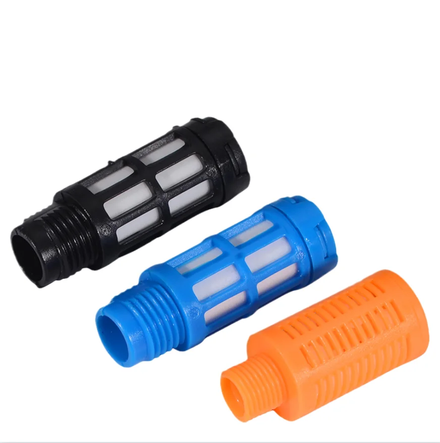 Pneumatic Plastic Muffler PSL-01/02/03/04/ Solenoid Valve Muffler Black Blue Yellow 1/8