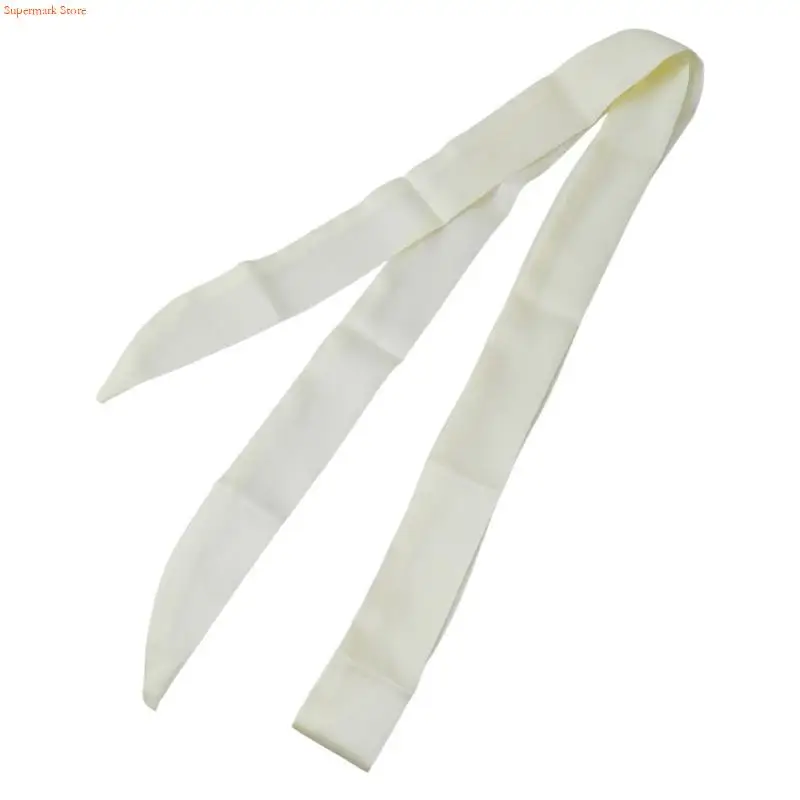 Q5WE Hand Tied Neck Scarf Long Ribbon Hair Scarf Female Neck Scarf Plain Silk Scarf