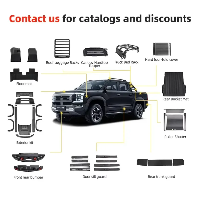 Auto Roof Luggage Racks for BYD Shark 6 Aluminum Alloy Roof Luggage Racks Platform Car Exterior Accessories