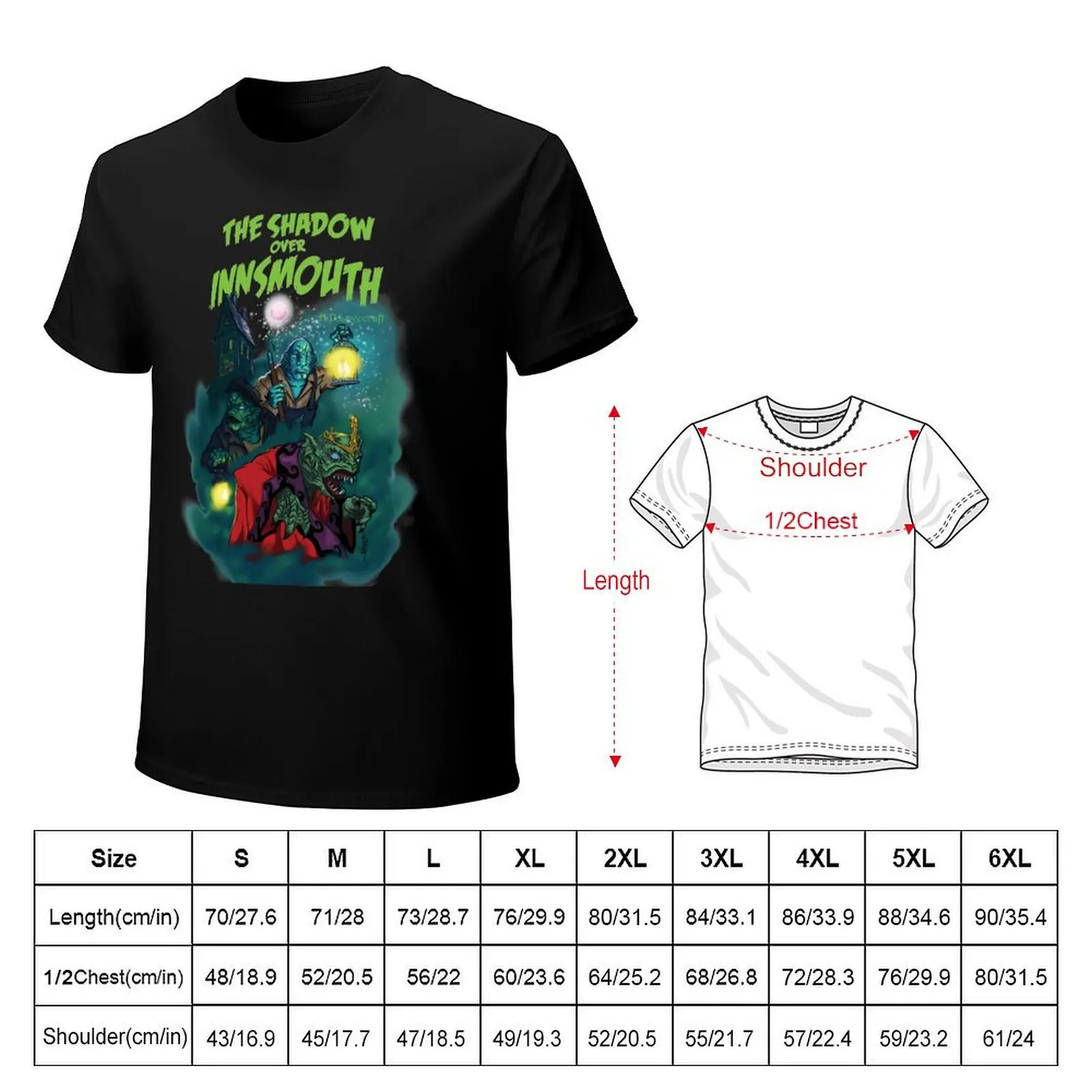The Shadow over Innsmouth T-Shirt Gym Wear Breathable Short Sleeve Tee