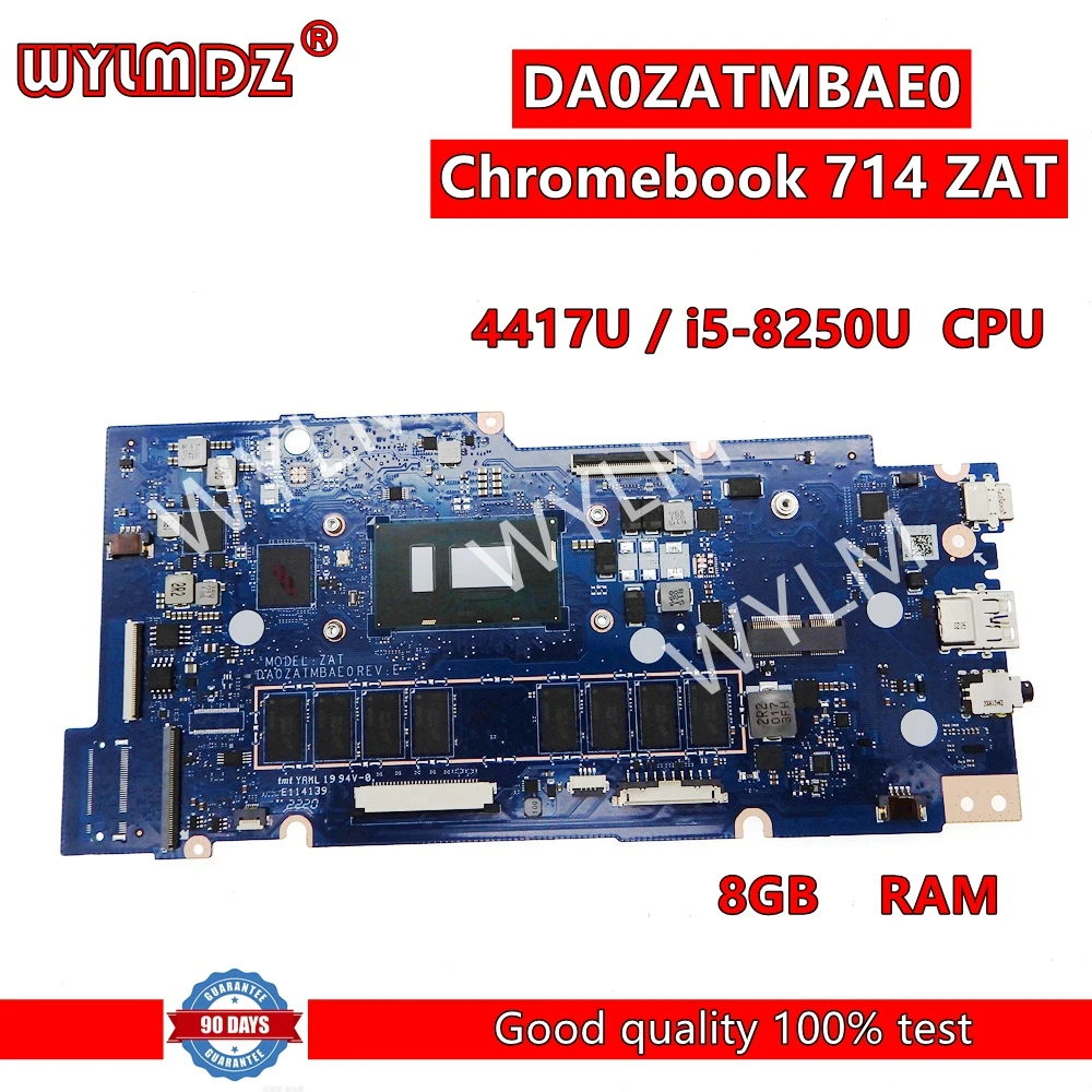 

DA0ZATMBAE0 Материнская плата для ноутбука Acer Chromebook 715 CB715-1W с процессором 4417U i5-8250U 8 ГБ ОЗУ NBHAX1100