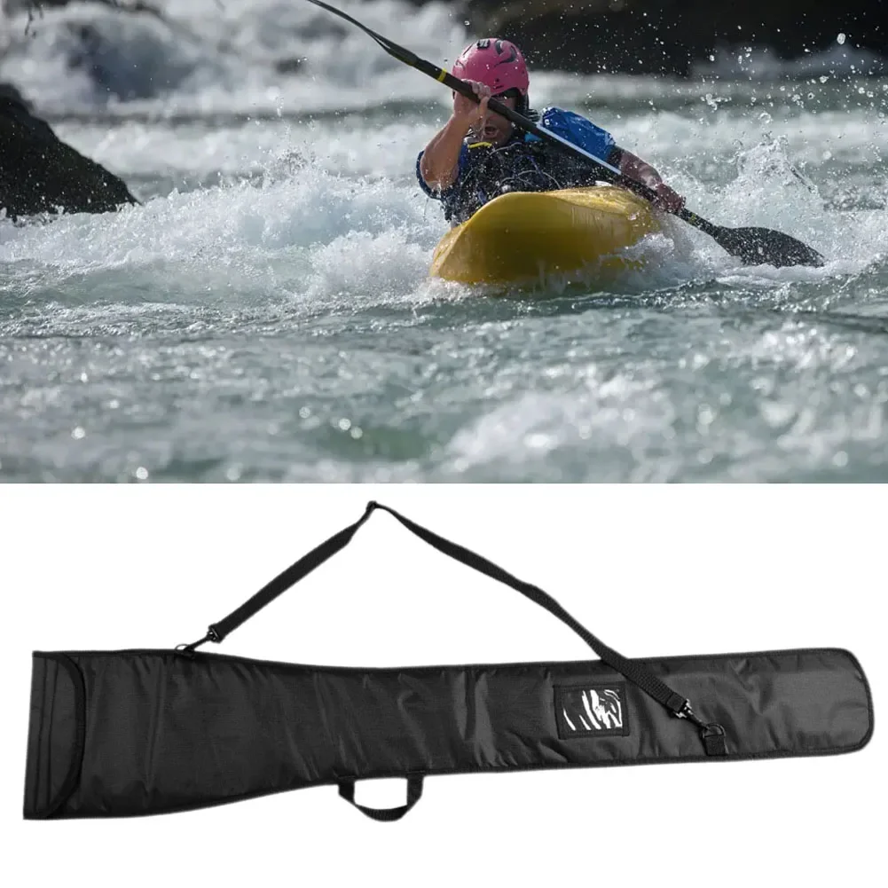 

Kayak Paddle Carry Bag With Strap 126*26cm Scratche-proof Shoulder Carry Black Detachable Lightweight Oxford Cloth