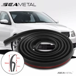 SEAMETAL 2m H Type Car Windshield Rubber Seal Strip Self-adhesive Auto Front Window Sealing Strips Dustproof for Car Accessories