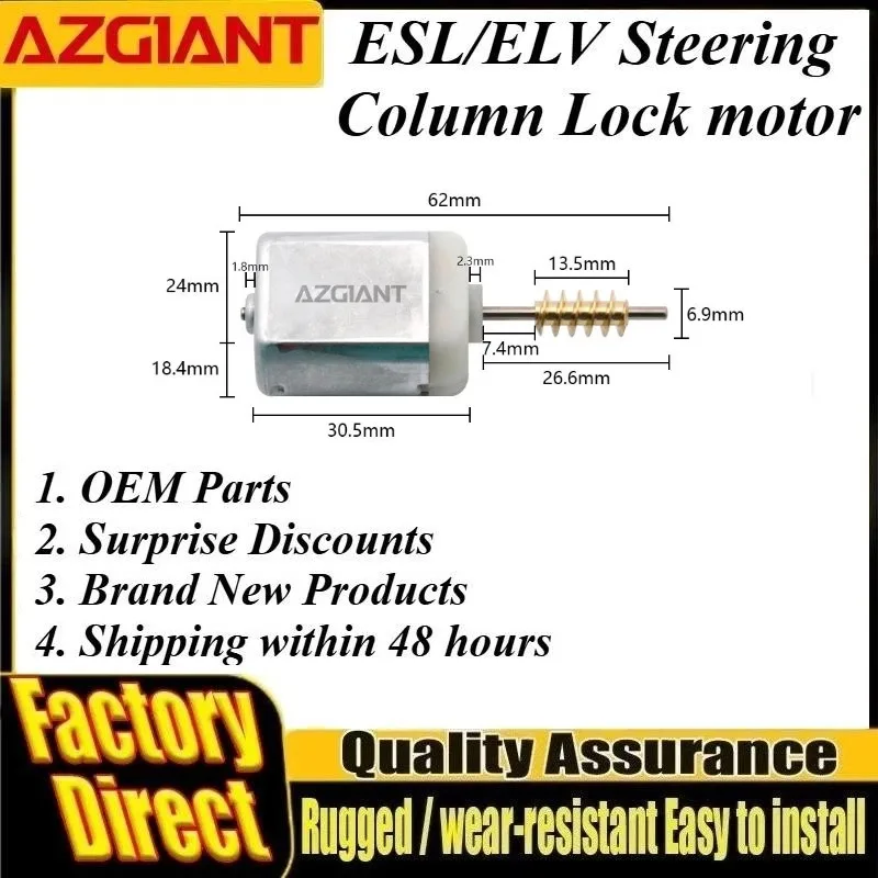 AZGIANT Replacement Car Steering Column Lock Motor DC12V FC-280 Low Noise Car Interior Replacement Parts for 2017-2021 Audi RS3