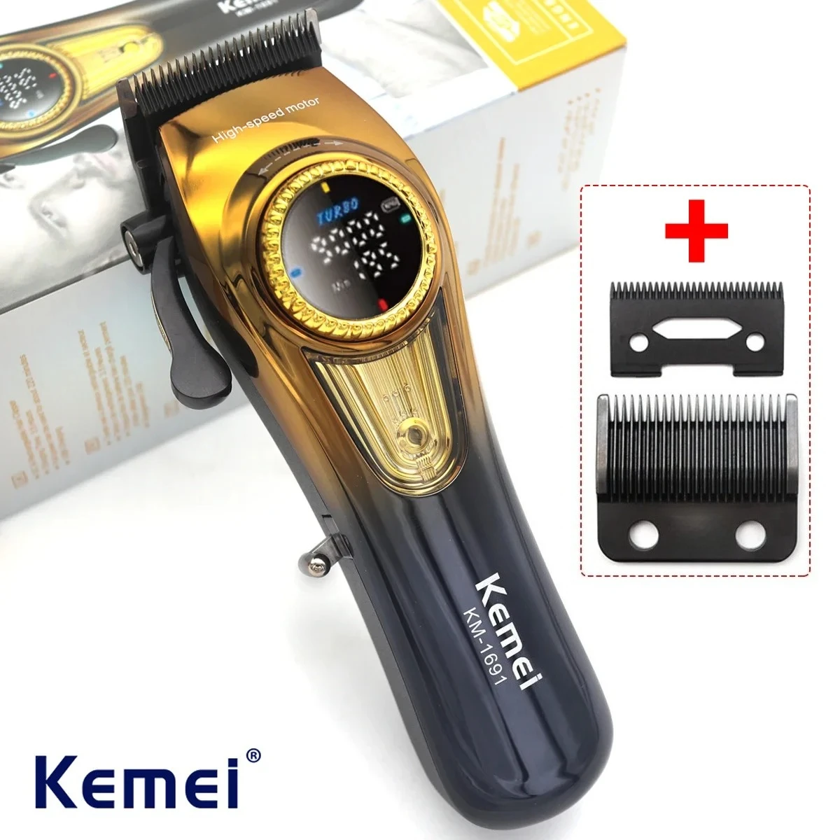 

Kemei KM-1691 KM-1677 Baber Professional Hair Clipper Hair Cutting Machine for Men Electric Hair Trimmer Men Gift 9000RPM 10W