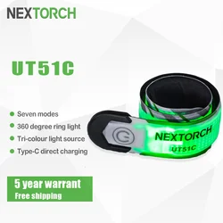 NEXTORCH UT51C Akumulatorowa wielokolorowa bransoletka sportowa z podświetleniem LED Bransoletka Nocne sporty na świeżym powietrzu Instrukcje ruchu drogowego